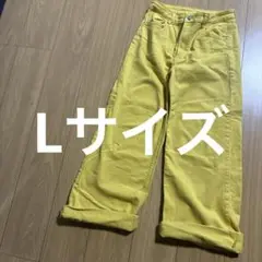 H＆M カラーワイドパンツ イエローパンツ