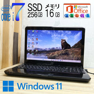 ★超美品 最上級4コアi7！新品SSD256GB メモリ16GB★LS450J Core i7-3632QM Webカメラ Win11 MS Office2019 Home&Business★P77521