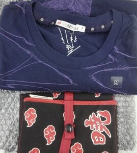 ※現状 NARUTO UT ユニクロ Ｔシャツ Mサイズ サスケ ナルト 暁 和風カバー ポーチ セットグッズ