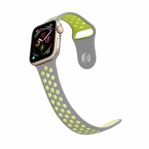 グレー/黄色　38/40/41mm アップルウォッチ バンド iwatch スポーツバンド 交換ベルト　送料無料