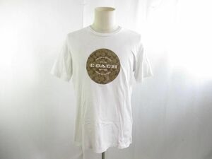 中古 コーチ COACH Tシャツ 半袖 シグネチャー F33780 M 白 ホワイト メンズ