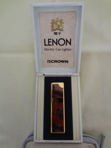 電子 ガス ライター CROWN LENON Red デッドストック クラウン レノン