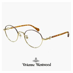 新品 ヴィヴィアン ウエストウッド レディース メガネ 40-0010 c02 48mm Vivienne Westwood 眼鏡 女性 40-0010 多角形 型 メタル オーブ