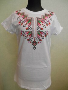 ブルガリア Tシャツ 刺繍 モチーフ プリント Tシャツ (9) 093 M