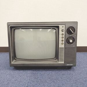 R-01172 National TH14-N8(N) ナショナル カラーテレビ ブラウン管テレビ 昭和レトロ 1982年製 ジャンク品 015