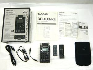 1000円スタート リニアPCMレコーダー TASCAM タスカム DR-100MKⅡ 通電確認済み 録音機器 ICレコーダー ボイスレコーダー 12 II6001