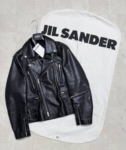 【美品】 JIL SANDER ジルサンダー【JSMR 654270】2020AW ダブル ライダース ジャケット 48サイズ ※ハンガー・ガーメント・タグあり