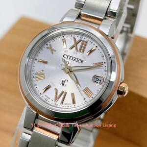 【新品・保証付 / 即決】 CITIZEN XC 日本製 電波 ソーラー クロスシー ES9434-53W レディース腕時計 40720-1