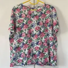 古着　花柄　Tシャツ