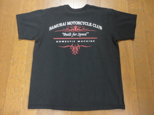 【サムライジーンズ】 BLK/M　サムライモーターサイクルクラブ　二輪車倶楽部Tシャツ　MCT21-102