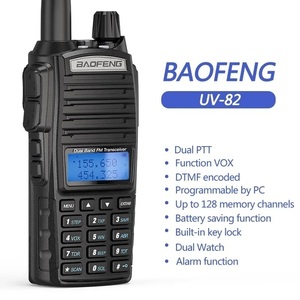 [144/430 ワイドバンダー] Baofeng UV-82 最大8W トランシーバー マリンVHF対応 FMラジオ受信可 日本語簡訳付 無線機 防災 災害対策に