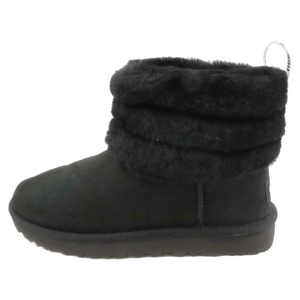 UGG アグ フラッフ ミニ キルテッド ファーブーツ ブラック US6/23.0cm 1098533