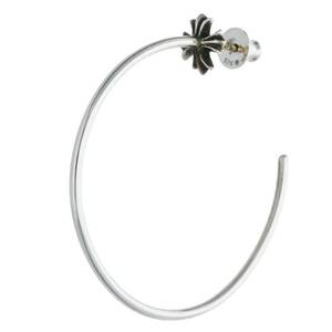 クロムハーツ Chrome Hearts HOOP CH PLS/CHプラスフープ シルバーピアス 中古 SS07