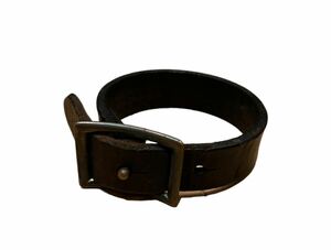 MAISON MARGIELA ⑩ Leather Bangle メゾンマルジェラ レザーバングル イタリア製 MADE IN ITALY SOLID BRASS ソリッドブラス 希少RAREレア