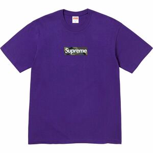 【新品】 23FW Supreme Box Logo Tee パープル　Lサイズ　シュプリーム ボックス ロゴ Tシャツ