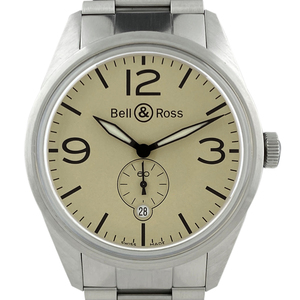 ベル＆ロス Bell＆Ross ヴィンテージ オリジナルベージュ BR123-95-SS 腕時計 SS 自動巻き ベージュ メンズ 【中古】