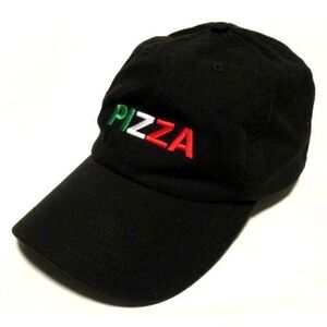 美品 PIZZA SKATEBOARDS Tri Color Delivery Boy Hat キャップ Black ブラック 帽子 ピザ スケートボード