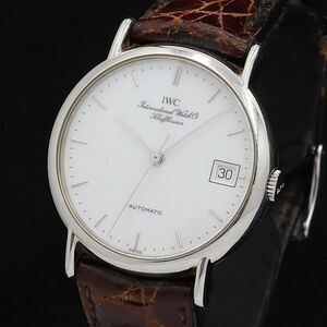 1円 IWC アイダブリューシー AT/自動巻き IW351320 ポートフィノ ホワイト文字盤 デイト メンズ腕時計 KMR 5266800 7BGT