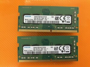 SAMSUNG NOTE用 8GB PC4-2666V(DDR4-21300) MM 2枚SET 動作OK 郵送発送 98154