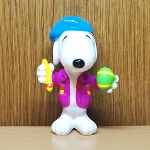 スヌーピー　イースター　絵描き　PVC　フィギュア　ブルー　帽子　エッグ　SNOOPY 　ピーナッツ　トイ　アメトイ