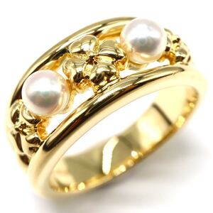 1円〜!!美品!!MIKIMOTO(ミキモト)▼K18 アコヤ本真珠ベビーパールリング▼F 7.9g 約12号 パール pearl ring 指輪 EH5/ S436