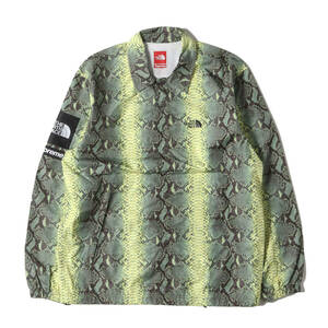 Supreme シュプリーム ジャケット サイズ:S THE NORTH FACE スネーク柄 コーチジャケット Snake Coaches Jacket グリーンスネーク コラボ