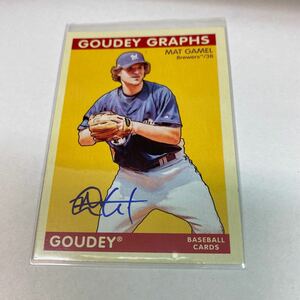 Mat Gamel 2008 UD Goudey auto