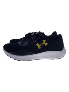 UNDER ARMOUR◆ローカットスニーカー/US8/BLK/ポリエステル/3024878-005