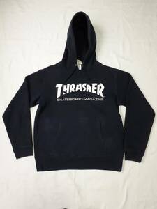 THRASHER スラッシャー スウェット プルパーカー size M ネイビー 使用感あります 