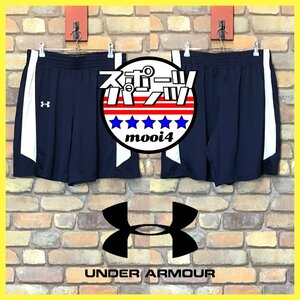 SP1-010★USA規格品★状態◎★ネイビー【UNDER ARMOUR アンダーアーマー】バックメッシュ ショートパンツ【メンズ L】ランニング ジム