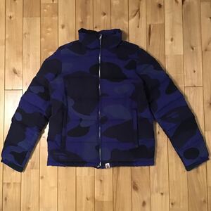 ダウンジャケット giant camo blue Sサイズ a bathing ape BAPE down jacket エイプ ベイプ アベイシングエイプ zoom camo 迷彩 5858