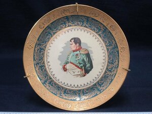 P3293 サイン有 金彩 ナポレオン プレート 額皿 飾皿