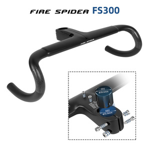 FIRE SPIDER プレミアム FS300 ステム一体型 ドロップハンドル カーボンハンドル ワイヤー内蔵 OD1/OD2対応 Di2変速対応