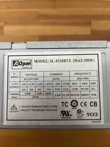 【中古動作品】PC電源 パソコン電源 AOPEN SL-8320BTX 300W