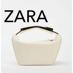 【即購入可能】　ZARA メタリックハンドルバケットバッグ　ショルダーバッグ