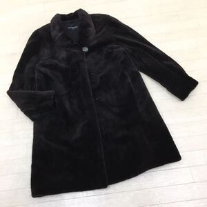 ※C-94 Guy Laroche SAGA MINK サガミンク 高級 本毛皮 MINK シェアードミンク 毛皮コート 着丈 88cm セミロングコート 上着 レディース