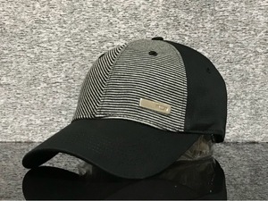 【未使用品】63D クール★OAKLEY オークリー キャップ 帽子CAP クールなシマ柄とブラックの伸縮素材にメタルピン《伸縮前58㎝～61㎝位迄》