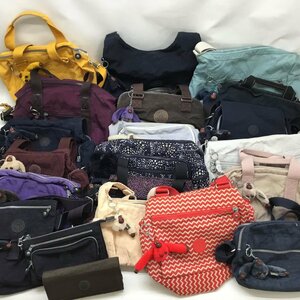 ■KIPLING キプリング ナイロンバッグ まとめ売り 計21点 財布2点込み ショルダーバッグ 卸 アソート 汚れあり 中古品 /8kg