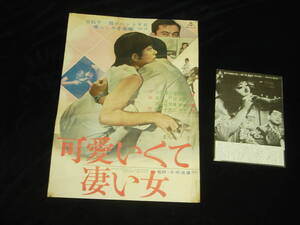 ２枚セット★映画ポスター+速報■『可愛いくて凄い女 (1966)』監督：小西通雄 出演：緑魔子/城野ゆき/松尾和子/天知茂/今井健二