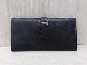 エルメス　HERMES　ベアンスフレ　財布　黒　B10□I　鑑定書付