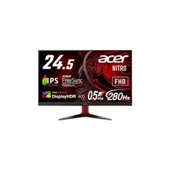 日本エイサー Acer Nitro ゲーミングモニター 24.5インチ IPS フルHD 280Hz 0.5ms PC/PS5/Xbox X/S向き ヘッドホン端子 スピーカー HDMI2.0 AMD FreeSync Premium HDR400 VG252