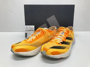 【41386】adidas　ADIZERO　ADIOS 8 M　アディダス　アディゼロ　ランニングシューズ　25.5㎝　使用回数1回　イエロー