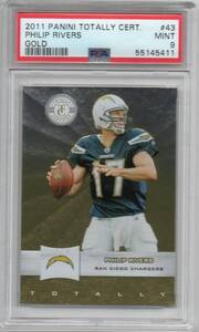 【PSA 9 MINT】2011 Panini Totally Certified Football [PHILIP RIVERS] Mirror Gold Parallel (ミラーゴールド) Card 07/25 NFL CHARGERS