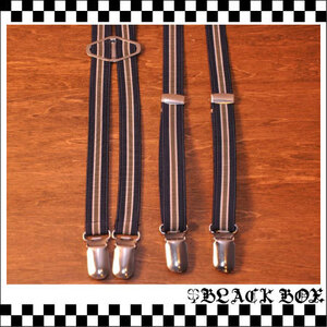 オリジナル BRACES ブレイセス SUSPENDER サスペンダー Oi SKINS PUNKS MODS SKA RUDEBOY オイ スキンズ パンク H型 幅15mm ストライプ 5