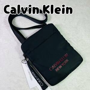 新品未使用 カルバンクライン Calvin Klein 斜めがけショルダーバッグ K50K506594 BAX FLAT PACK S NY ブラック