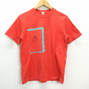 ◇ ポールスミス/Paul Smith プリントTシャツ【M】橙/MENS/68【中古】