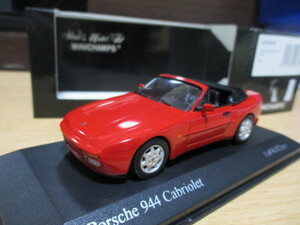 ミニチャンプス 1/43 「 ポルシェ944 カブリオレ 」 1991ｙ レッド ・送料 400円（レターパック発送） 