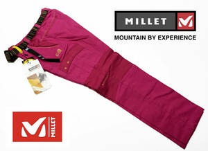 *[3g30] 【MILLET】ロングパンツ(キッズ用) 登山 トレッキングパンツ　ピンク　size140 、ミレー、レディース、子供、アウトドア★未使用品