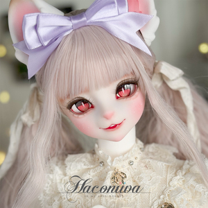 【箱庭】UFDOLL 猫猫　カスタムヘッド　1/3 60cm ドール　難有　アイ2種　ウィッグ　猫耳　球体関節人形　カスタムメイク　bjd