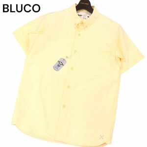 未使用★ BLUCO ブルコ 春夏★ 半袖 ボタンダウン オックスフォード シャツ Sz.M　メンズ　I4T02343_7#A